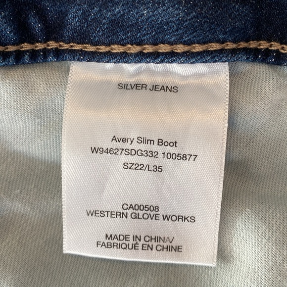 Silver Jeans Co Avery Slim Bootcut Jeans Women’s Size 22 Long Tall - Picture 6 of 6
